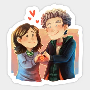 Whouffaldi hearts Sticker